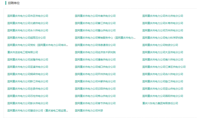 23届国网考试：重庆市电力公司1批录取院校人数排名