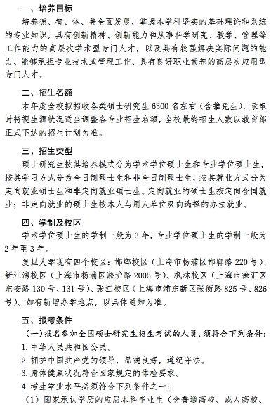 「教育」考研族，复旦、交大等5所沪上高校公布研究生招生简章