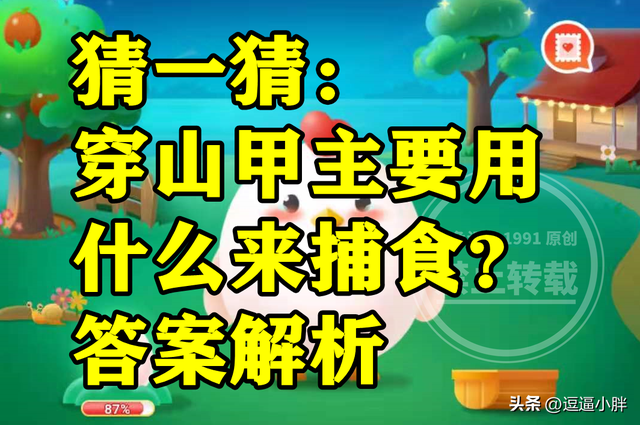 穿山甲主要用什么来捕食是牙齿还是舌头呢？蚂蚁庄园答案