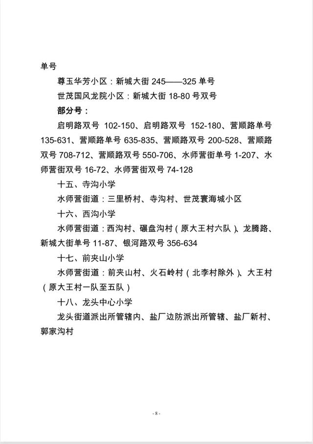 大连这四区发布2023年学区公示