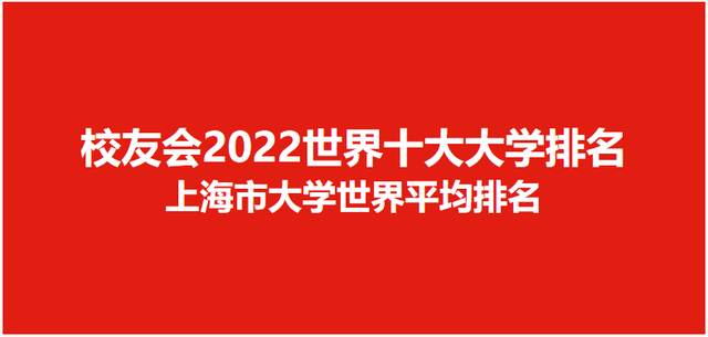 2022世界十大大学排名上海市大学世界排名，上海交通大学第一