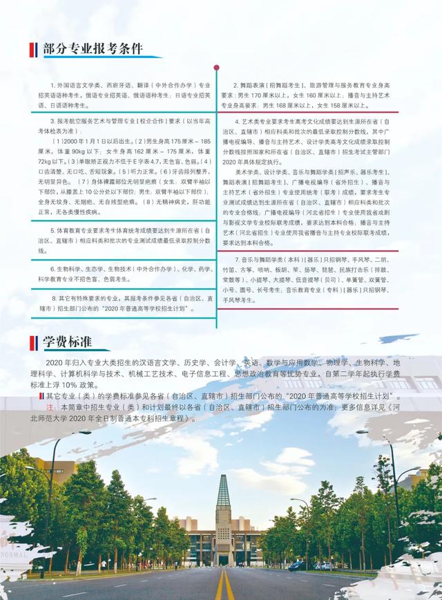 权威发布｜河北师范大学2020年招生简章