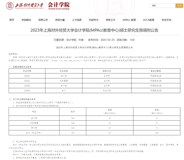 3月26日最新2023考研院校调剂信息汇总