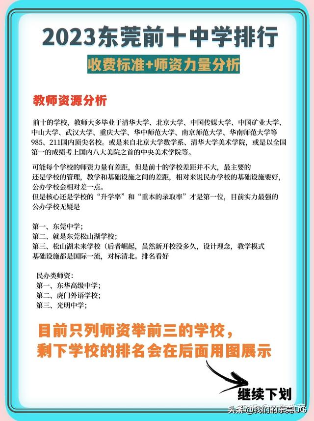 最全东莞高中梯队：2023年考生，东莞这些高中可以选择……