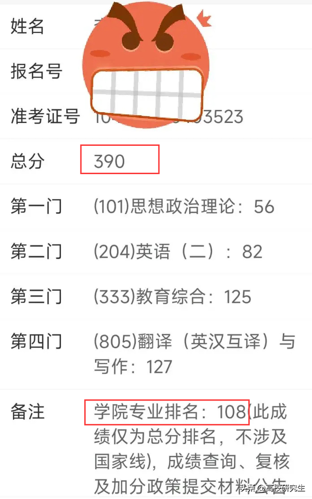 一考生考曲师大390分排100名，无缘复试，网友：考的好不如报的好