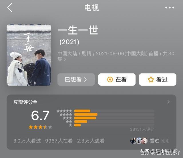 从《一生一世》的评分来看，观众评价一部电视剧好坏的标准是什么